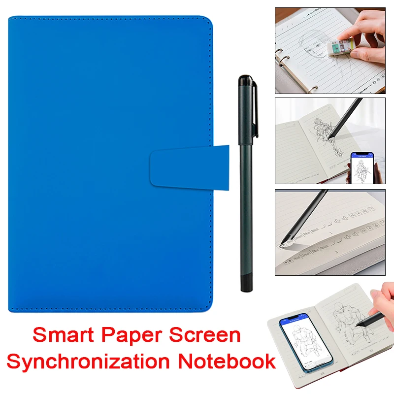 juego-de-cuaderno-sincrono-con-pantalla-de-papel-inteligente-con-conexion-bluetooth-de-plomo-de-lapiz-borrable-para-reuniones-y-notas-de-registro-de-oficina