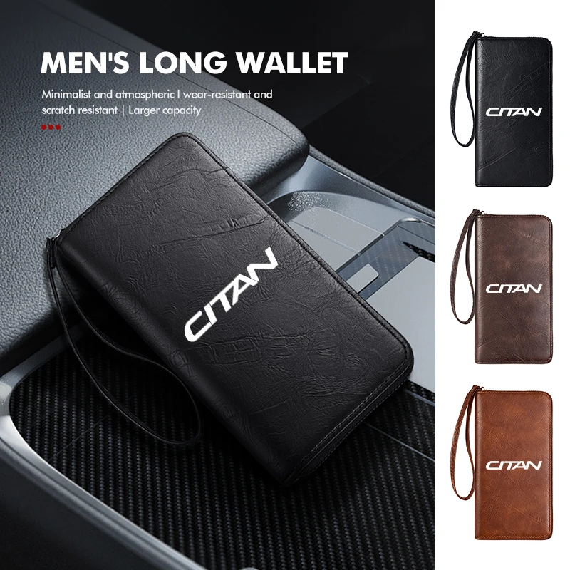 Cartera larga para hombre, bolso de mano con tarjetero, para Mercedes Benz SPRINTER VIANO V CLASS W124 W203 W204 R CLASS CITAN