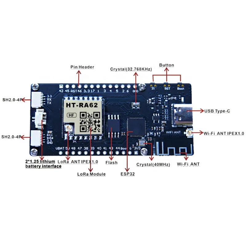 Heltec Meshtastic E213 Tela E-Ink de 2,13 polegadas LoRa ESP32-S3 Placa de desenvolvimento de baixa potência com SX1262 BLE WiFi Tagr Arduino