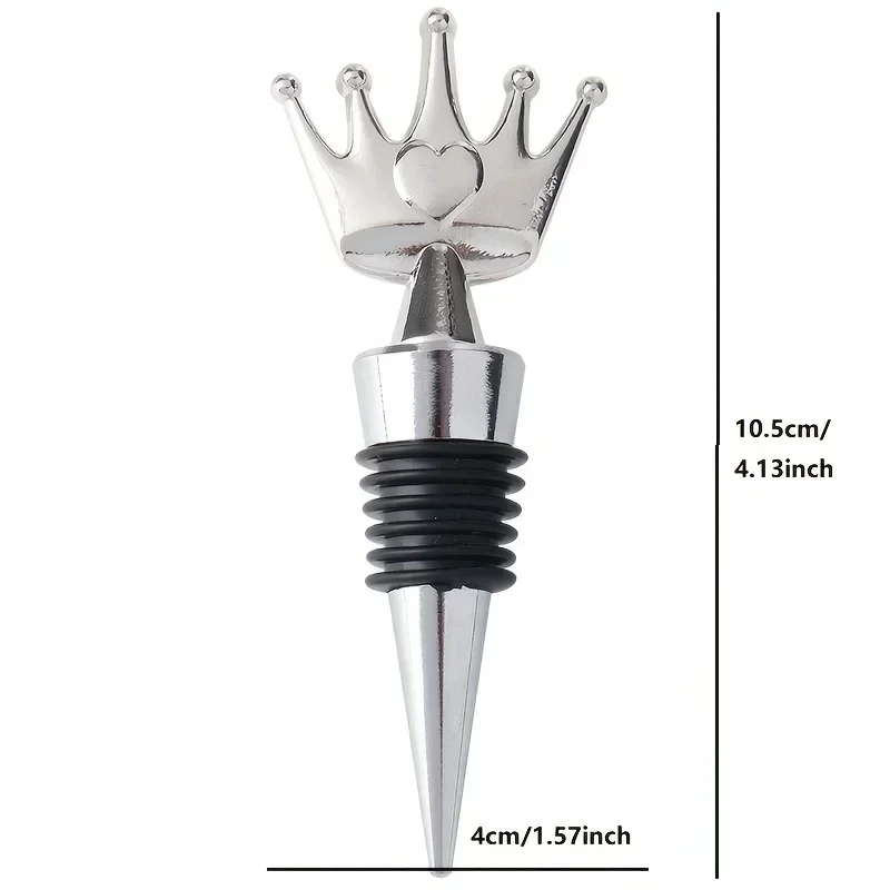2pcs Unit Crown Bottle Stoppers Bar Decorative Accessories Home Bars Crown Wine Stopper Wedding Favors for Guests Birthday