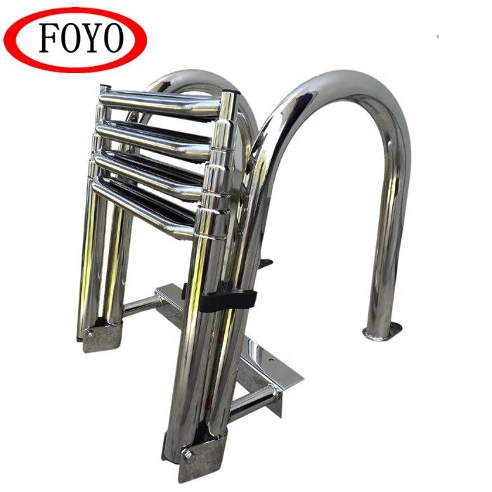 

Фабрика Foyo продает 4-ступенчатые морские лестницы 304 с телескопической травочной лестницей для лодки на платформе