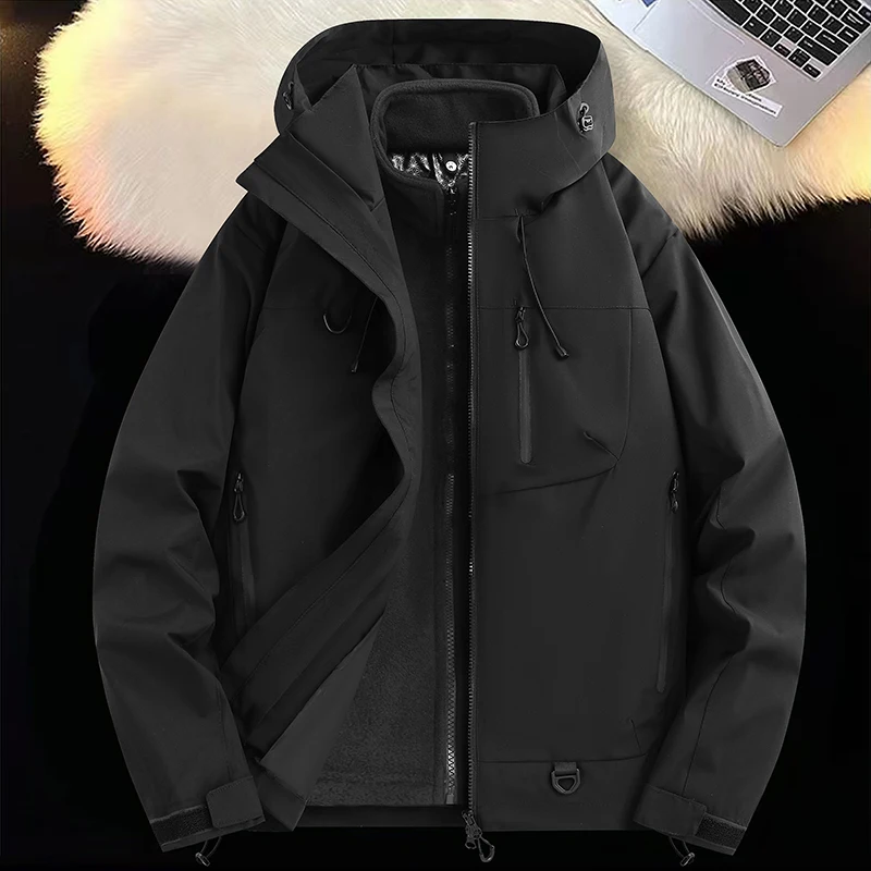 Outdoor Autumn and Winter Windproof and Breathable Three in One Jacket Men's and Women's Three Proof Fashionable Trend Jacket