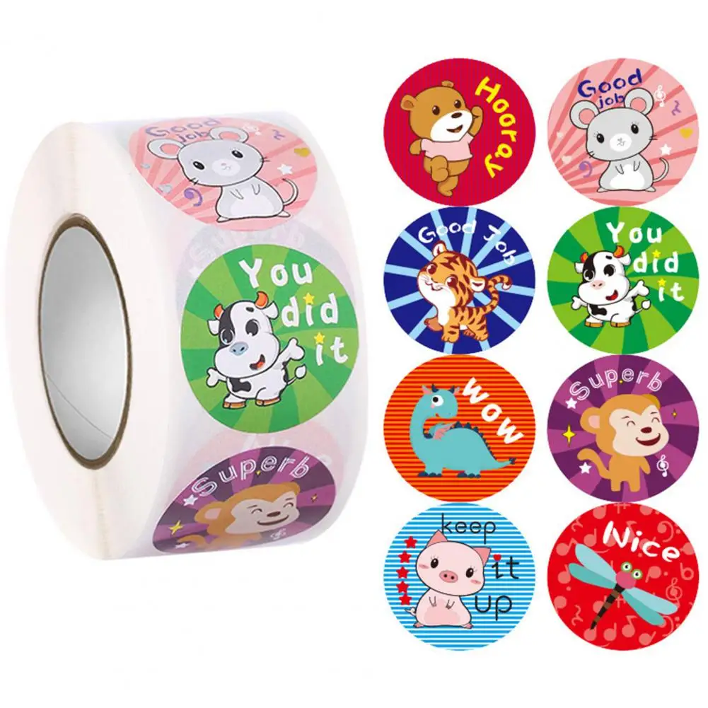 Decorative Self Adhesive Cute Cartoon Animals Stickers for Students