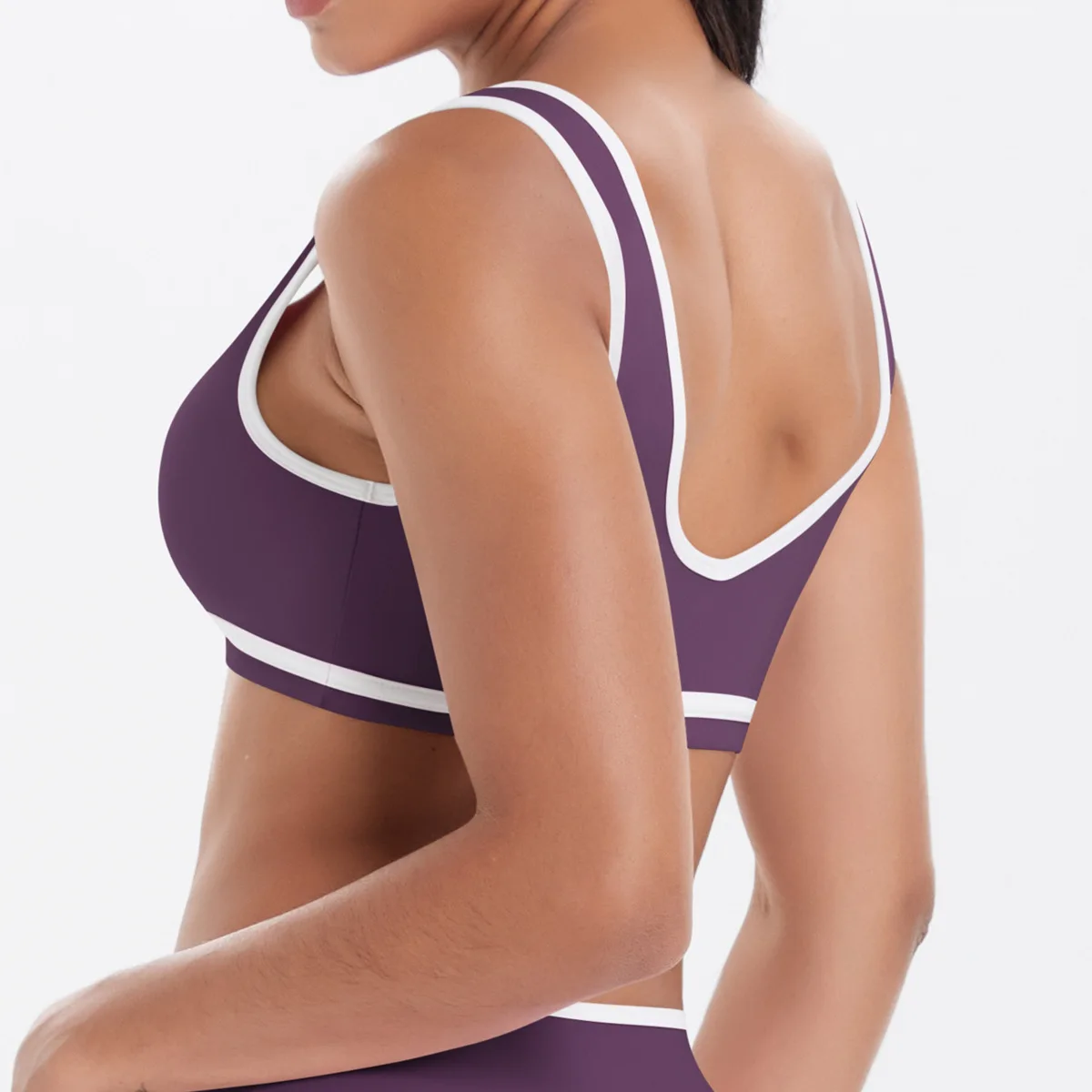 حمالة صدر لليوجا للنساء للتمرين، مقاومة للصدمات، مثيرة من النايلون للنساء، حمالة صدر للياقة البدنية واليوجا والجيم والتنس والجري وركوب الدراجات، قطع علوية قصيرة #4