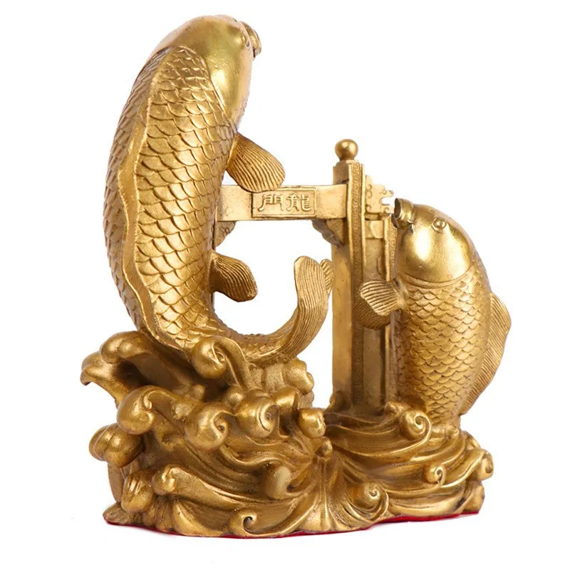 , Bronze Ornament, After Year, Abundant, Koi Fish Leaping Over the Dragon Gate,