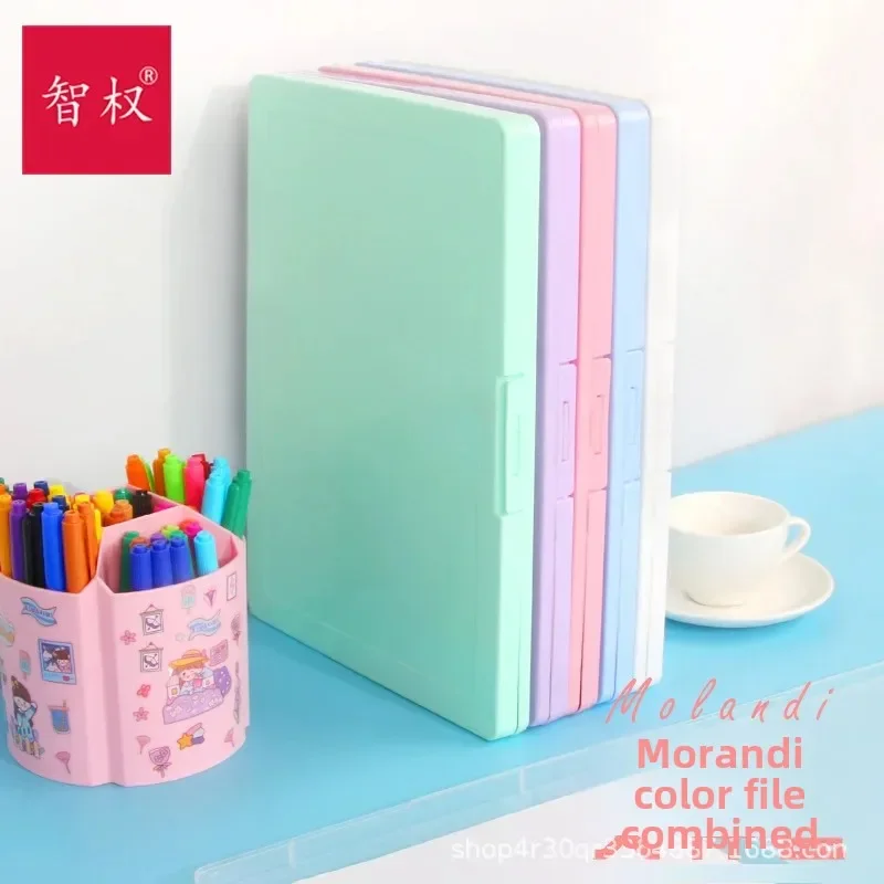 A4 Transparent File Box High Aesthetic Student Test Paper Simple Large Capacity Storage Box Writing Board Office Supplies