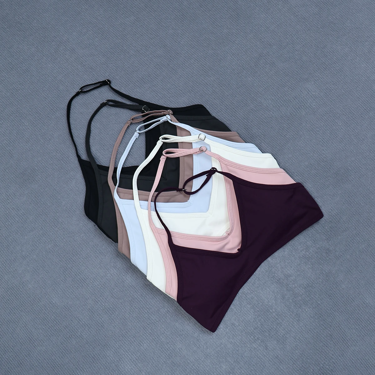 Damen-Sommer-Sport-Yoga-BH mit Neckholder-Ausschnitt, gepolstert, stoßdämpfend, rückenfrei, Crop-Top für Outdoor-Laufen und Fitness – Detail 32