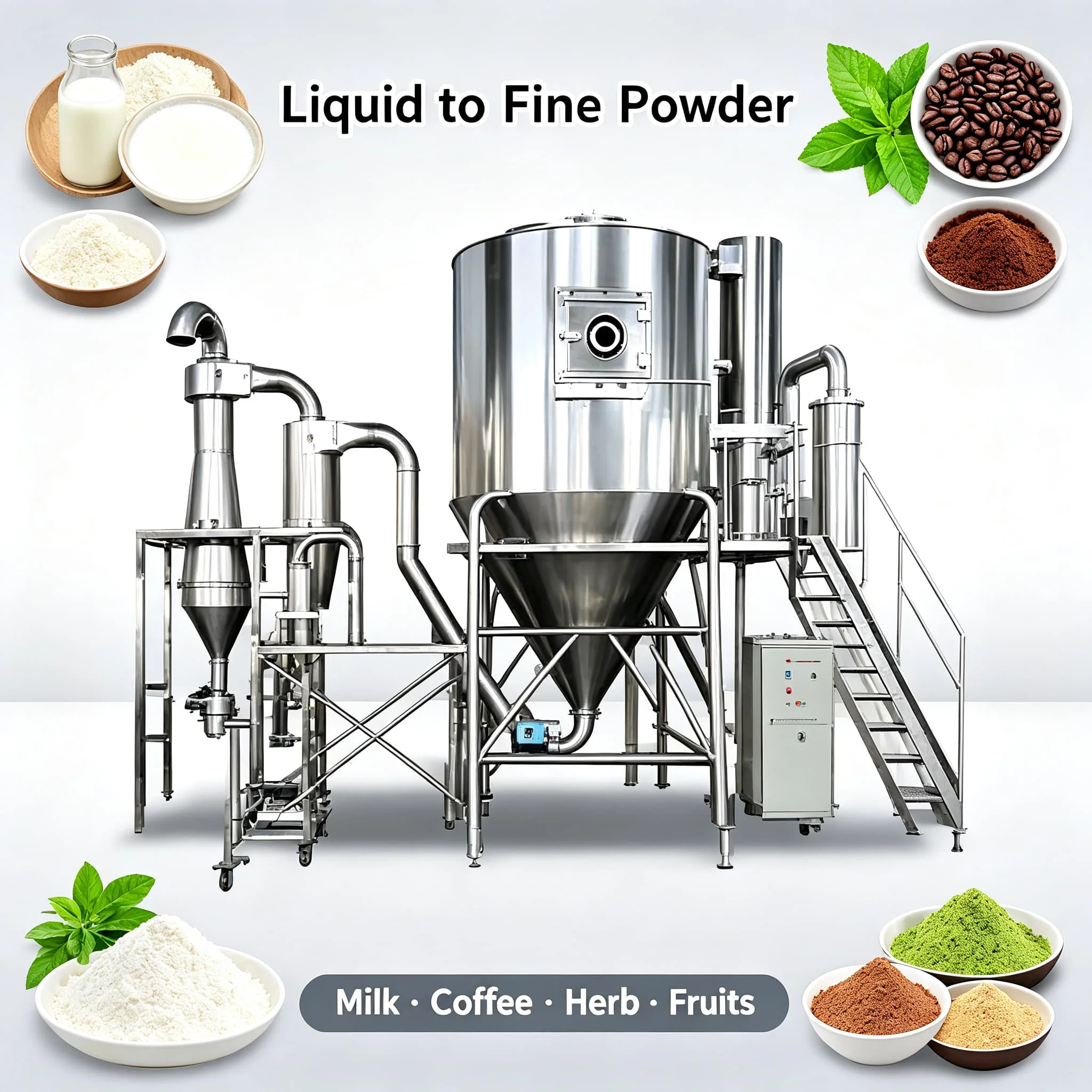 Spray Dryer for Spirulina and Collagen Protein Probiotics Bacteria Centrifugal Dryer Spray Dryer Customizable