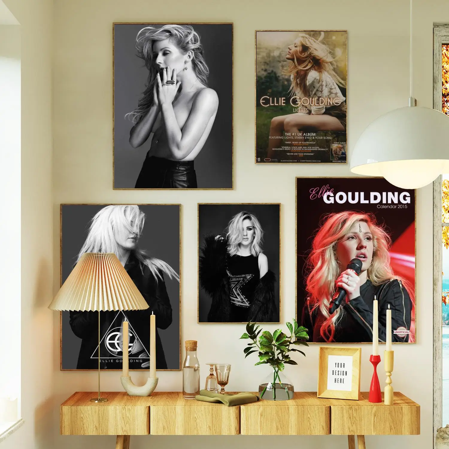 Ellie Goulding Singer Indie Electronica Poster Prints Wall Art Canvas Painting Poster For Modern Family Living Room Home Decor