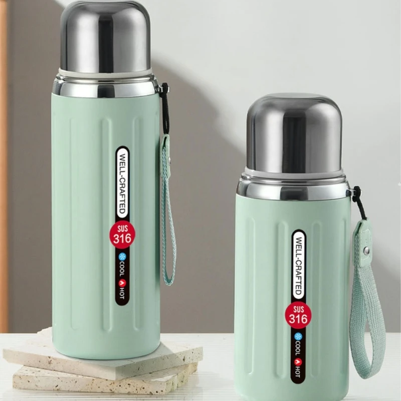 

Modern Aesthetic Stainless Steel Insulated Flasks with Cup Ergonomic Designs Vacuum Bottle For Daily Use B03E