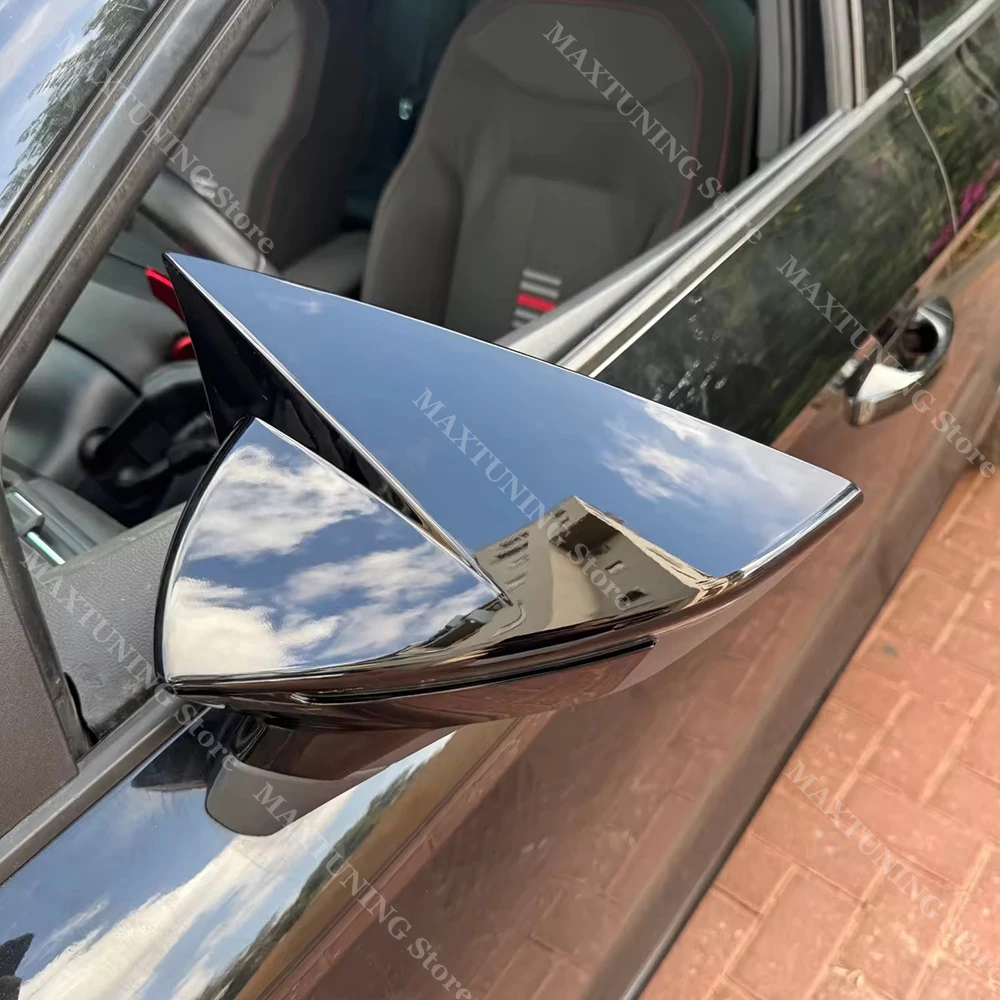 Side Rearview Mirror Cover For SEAT Ibiza 2008-2024 MK4 MK5 FR Cupra TSI TDI MPI TGI SC ST ABS UV Coat Rear View Cap Decoration - view 2