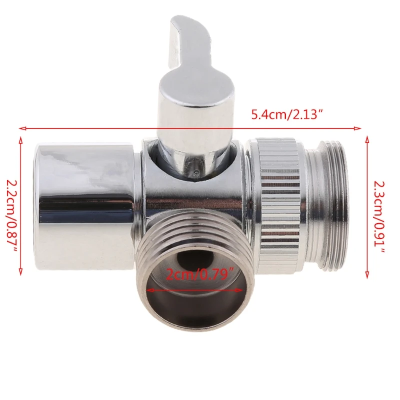 New Bathroom Kitchen Brass Sink for Valve Diverter Faucet Splitter to Hose Adapter