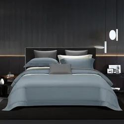100%Cotton 600TC Thickened Grinding Hair Duvet Cover,Soft for All Seasons Super King US King Flat/Fitted sheet Pillowcases