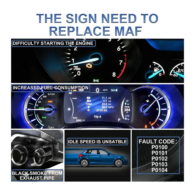 本物の 0K32A13210 MAF マスエアフローセンサーメーター 2001-2005 Kia Rio 1.5L 1.6L 74-10054 5WK9625