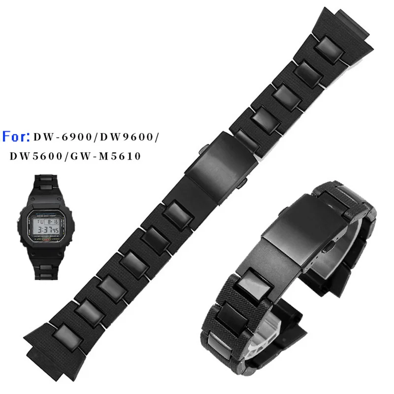 Plastic Watchband for Casio G-shock DW-6900/DW9600/DW5600/GW-M5610 Men Watch Strap Band High Quality Bracelet 16mm