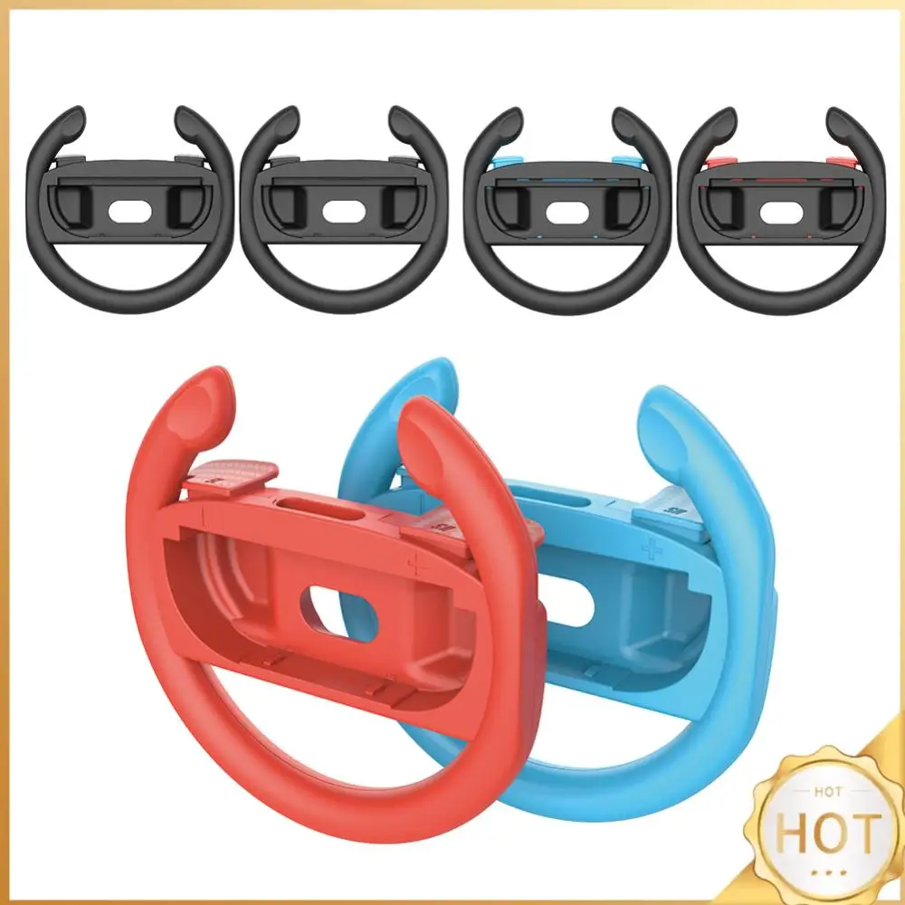 

2pcs/Set Racing Steering Wheels for Switch 2 Handle Grips Handle Stand Holder Racing Game Wheel for Switch 2 Gaming Accessories