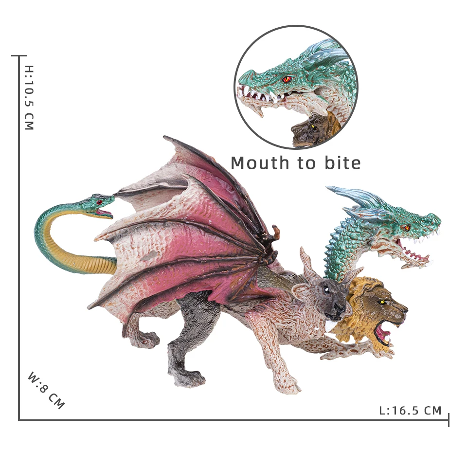 لعبة على شكل ديناصور للأطفال ، نموذج التنين السحري الذهبي ، أساطير الوحش ، محاكاة الحيوانات الوحش ، مجموعة علب ، هدية أصلية