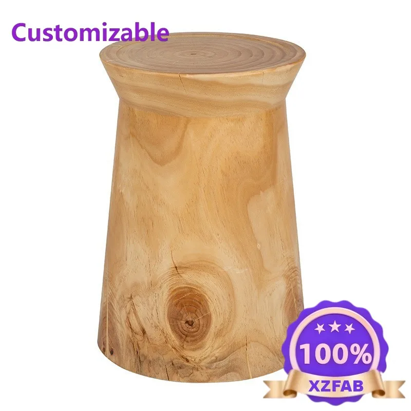 Factory Direct 2026 Special-shaped solid wood arch bridge wooden pier long stool stumpsquare Nordic pine pier log stool creative