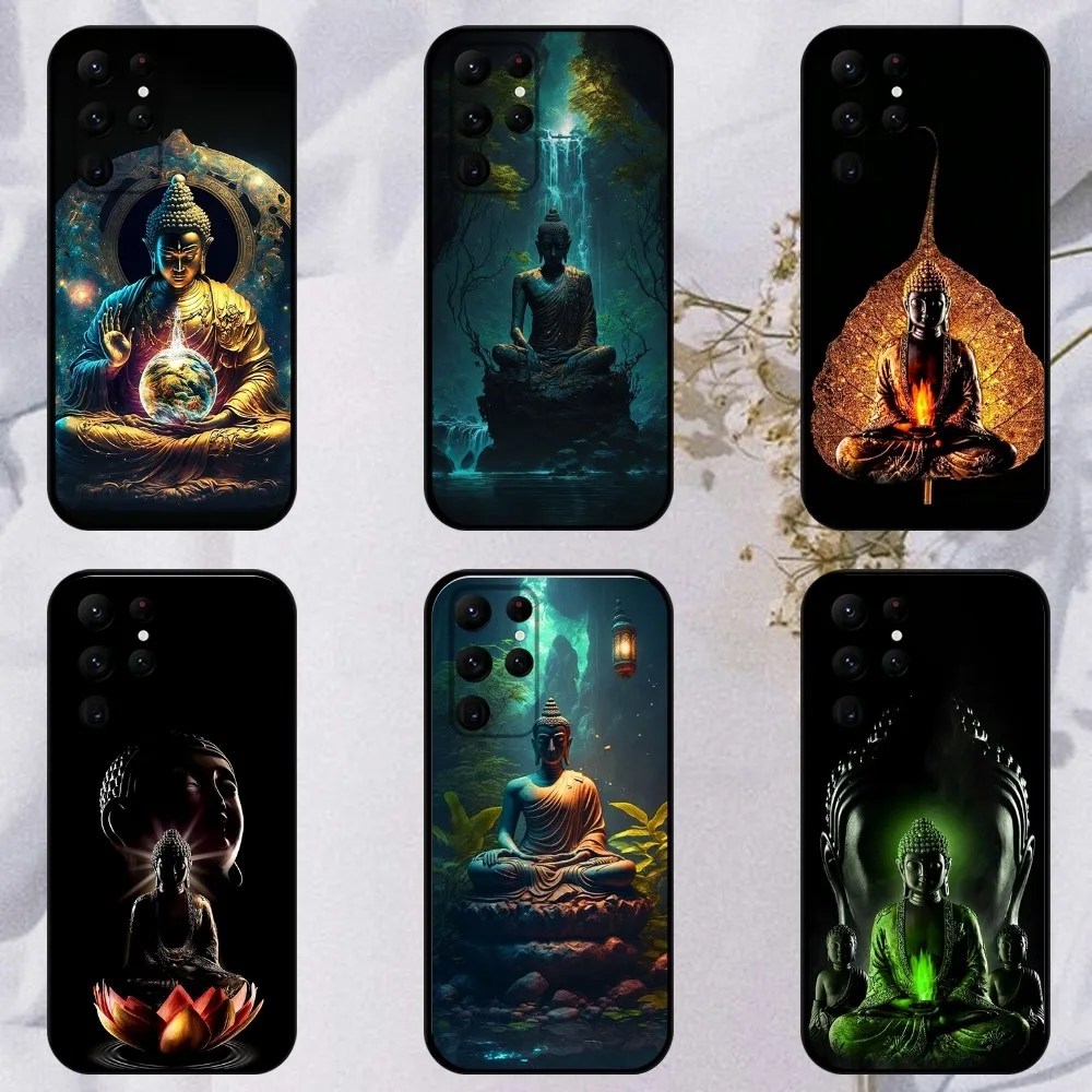 

Lord Buddha Phone Case For Samsung S23,23,22,30,21,10,9,Note20 Ultra,Lite,Ultra,5G,Plus,FE,Black Soft Case