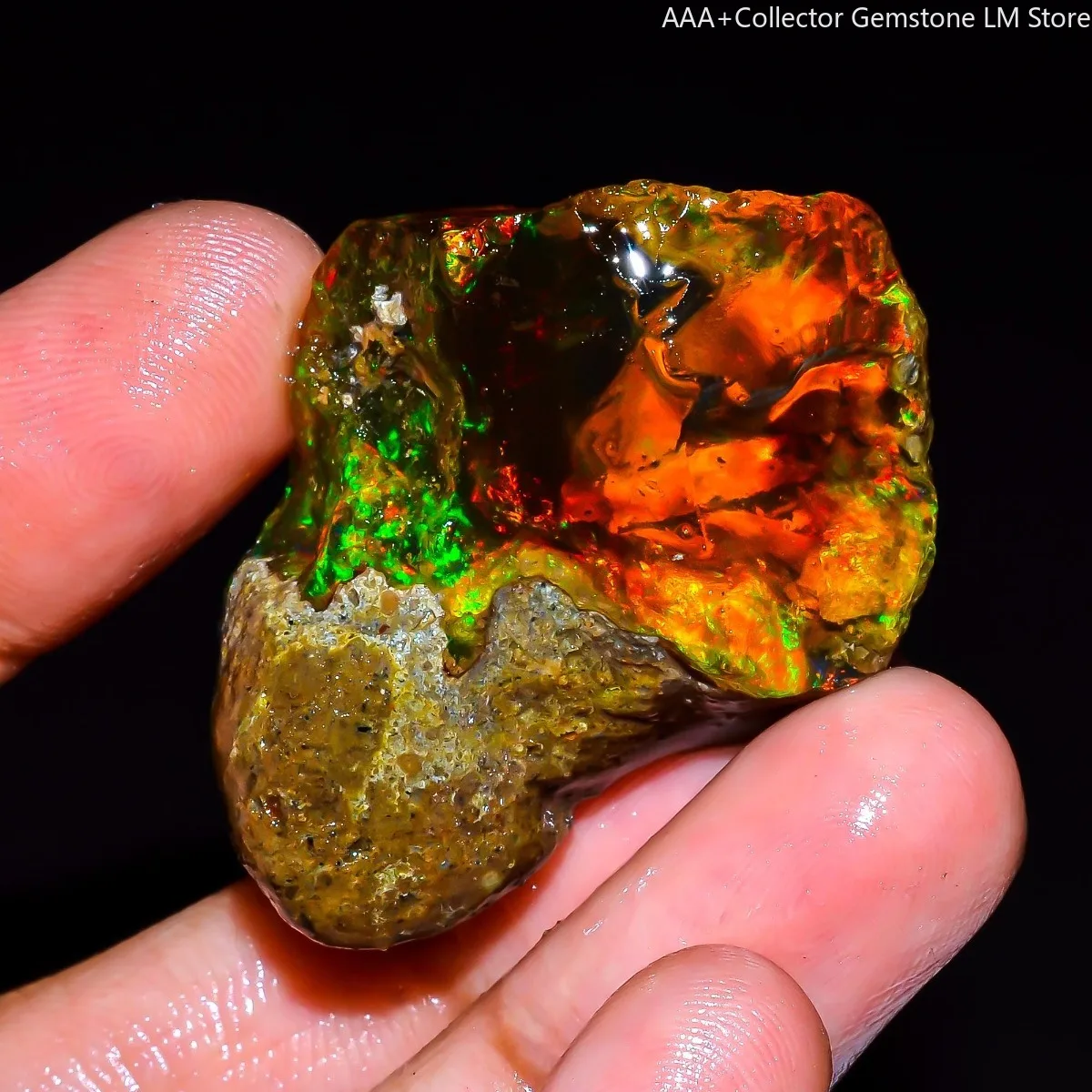 Ethiopian Welo Opal 25-80CT Rough Fire Opal Loose Stone Pendant Making Randomly Selected One