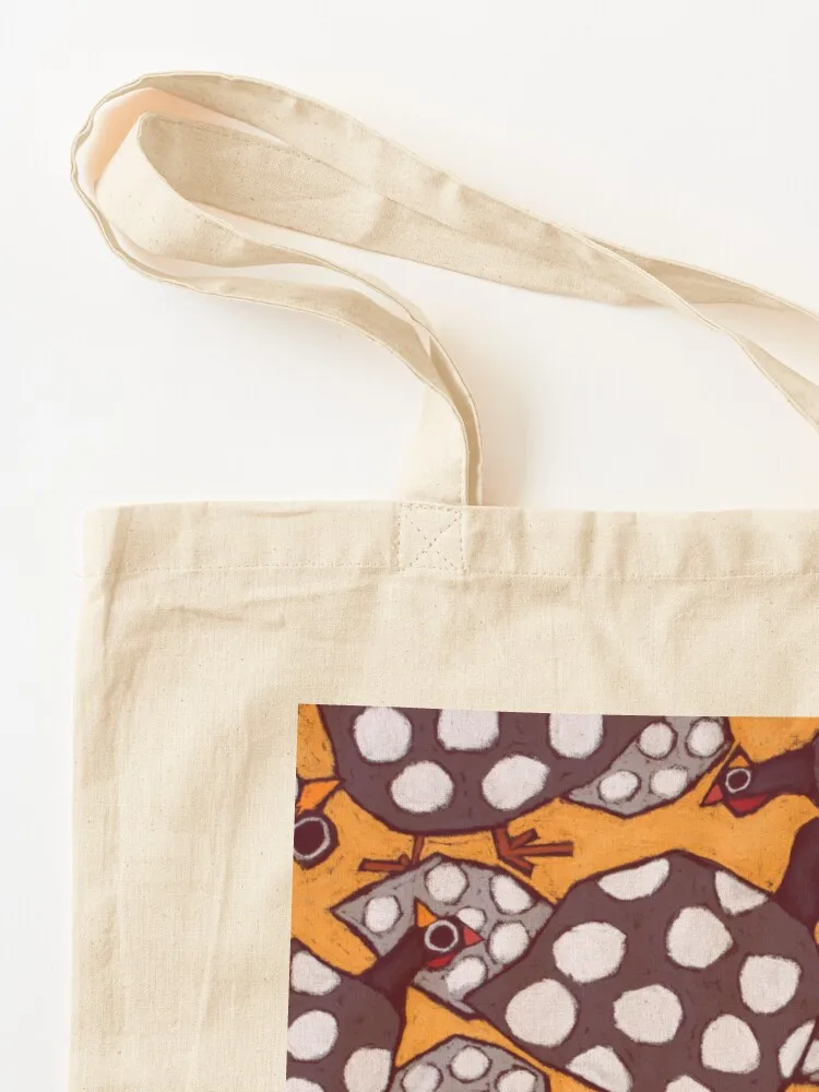 Grey Guinea Fowl Tote Bag reusable grocery bags woman shopping bag Eco bag Canvas for women