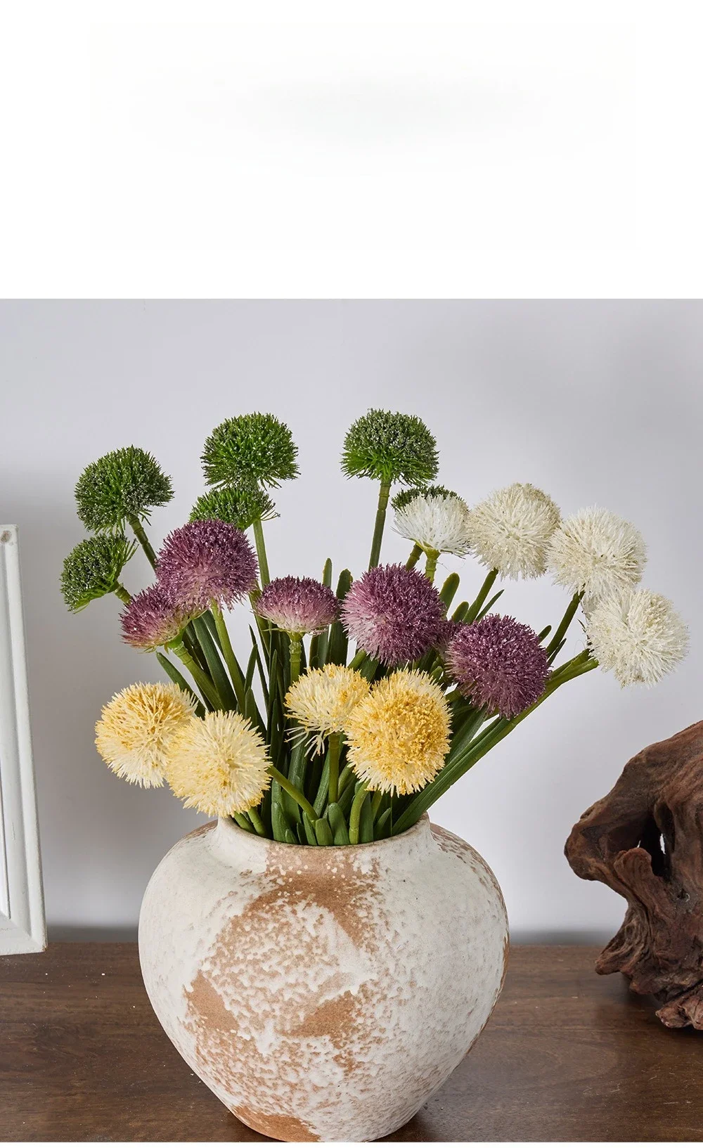 4/5pcs Artificial Flowers Plastic Onion Balls Bouquet Plant Home Decorative Simulation Dandelion Fake Flower Hotel Decoration