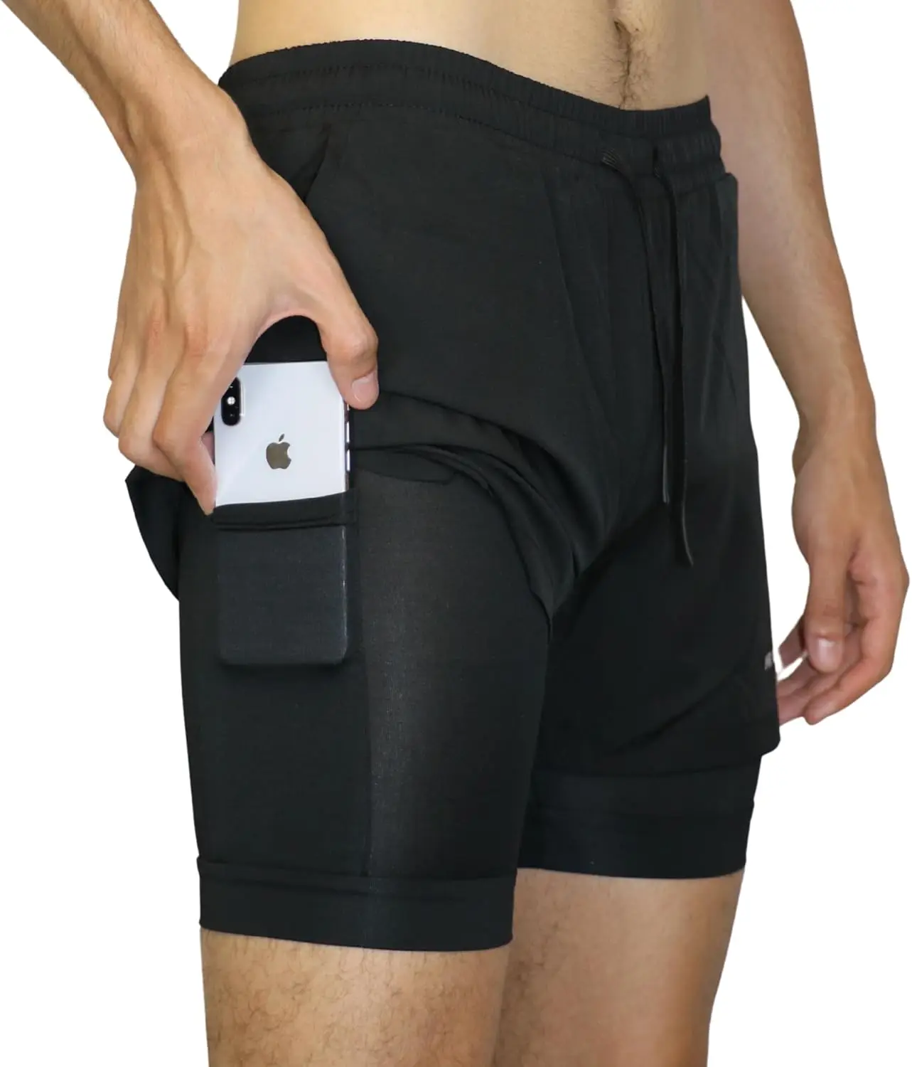 Herenshorts Korte droogshorts voor heren met voering Zwart L-hardloopkleding, gymshorts, zwemshorts voor heren, fitnesskleding voor heren, shorts met zak, Mr Knokke salinca, trainingsshorts voor heren