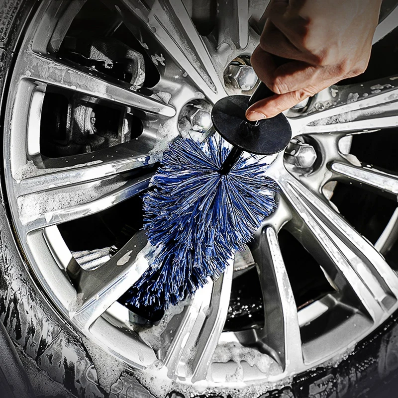 Blue Detailing Brushes for Car Ultra Soft Hair Rim Tire Brake Dust Cleaner Car Nook Crannies Brush