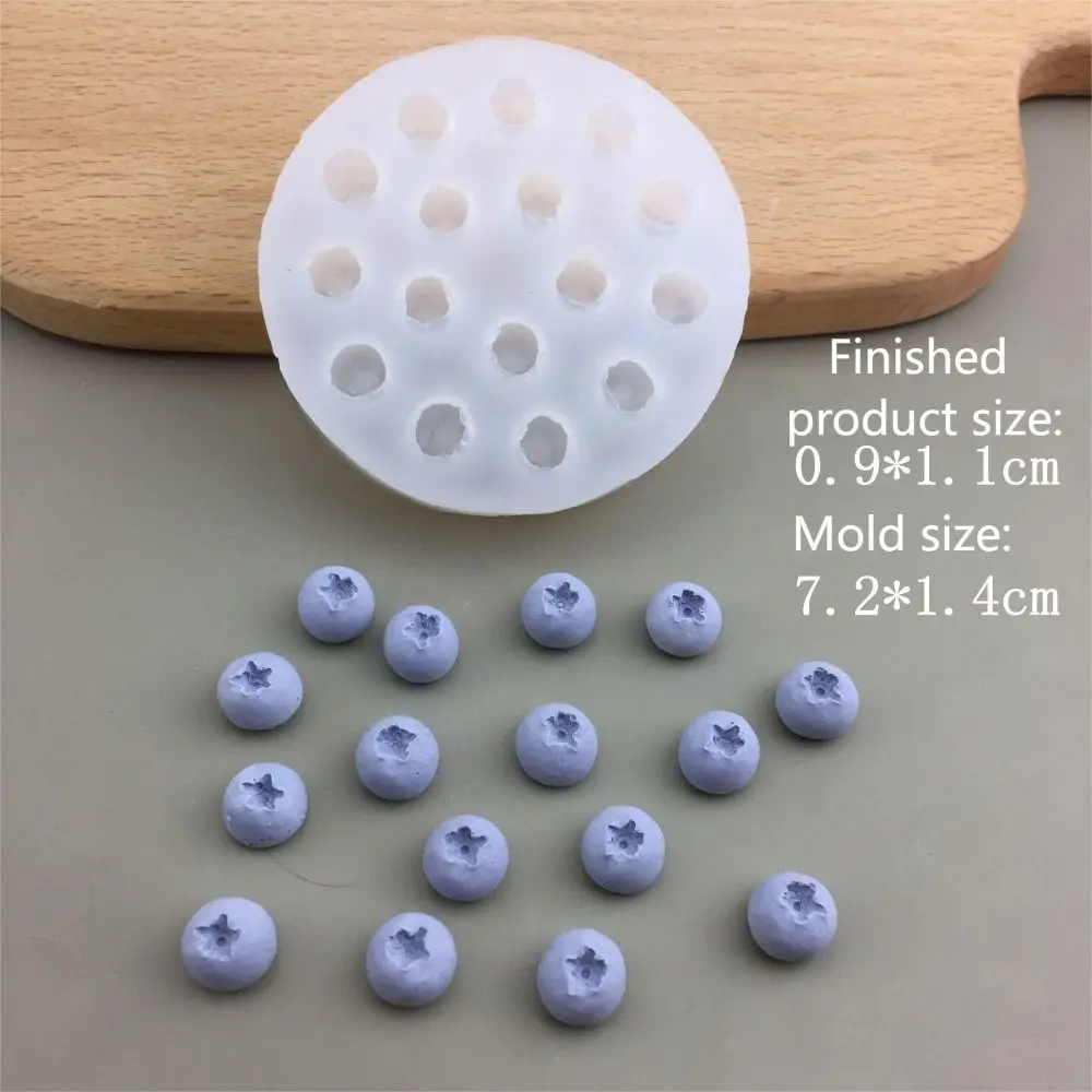 Cute 3D Candle Silicone Mold Blueberry Raspberry Shaped Simulation Fruit Chocolate Mold DIY Cake Decorating Tool Homemade