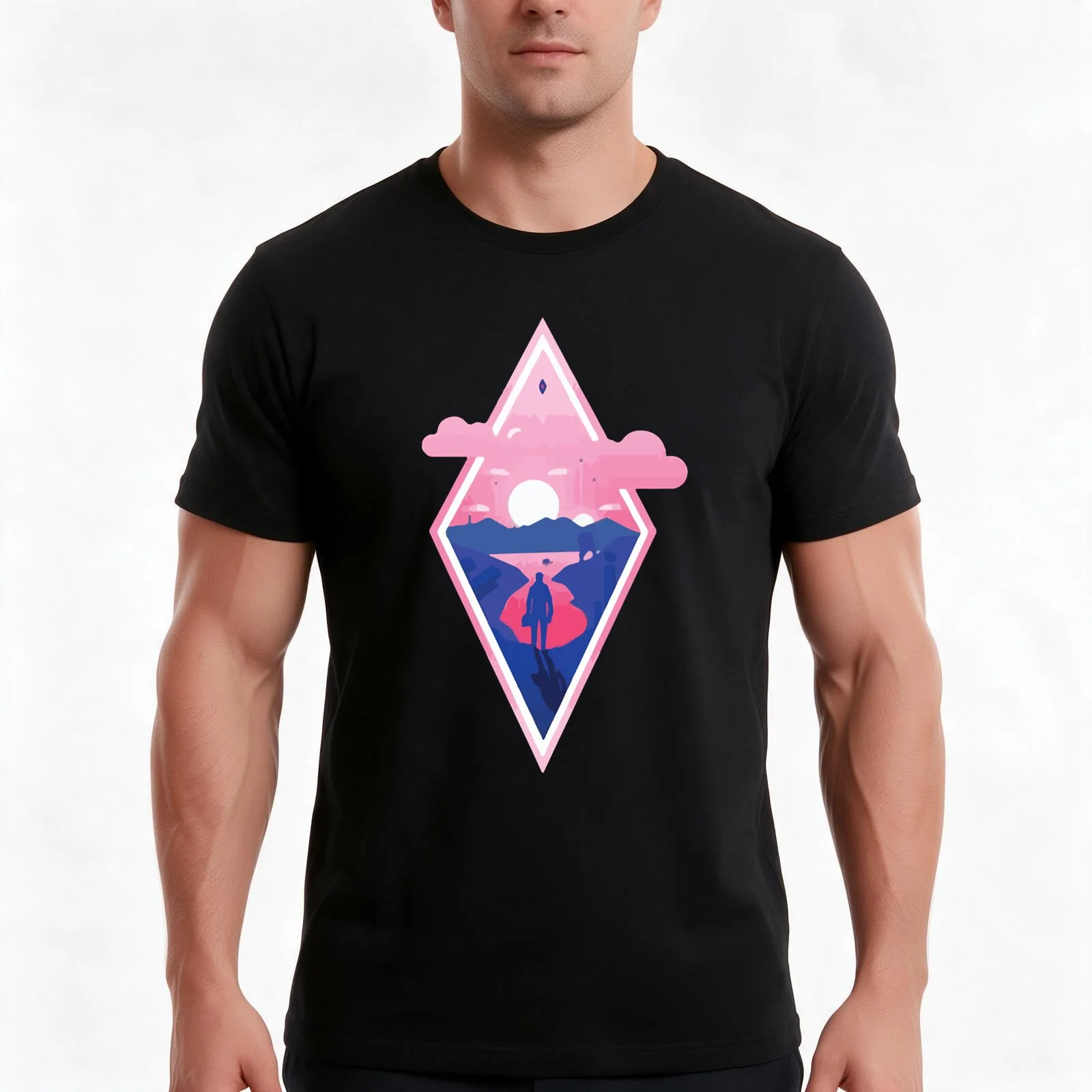 Gift For Men No Mans Sky Alien Vintage Photograp T-Shirt Summer Casual Cotton Tee, Unisex Men Women