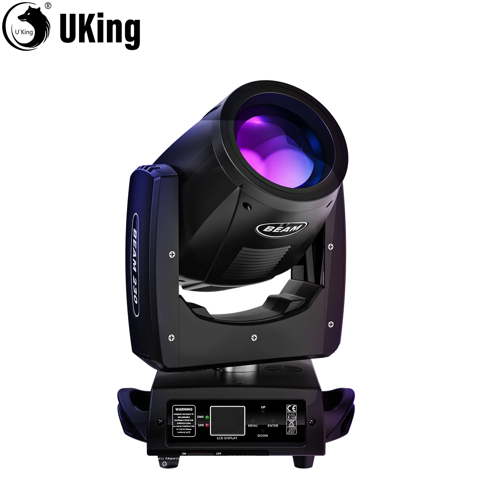 U`King 230W Moving Head Light Stage Lights 16 Prisms Rainbow Effect Spotlight DMX512 Control For Wedding DJ Party Stage Lighting