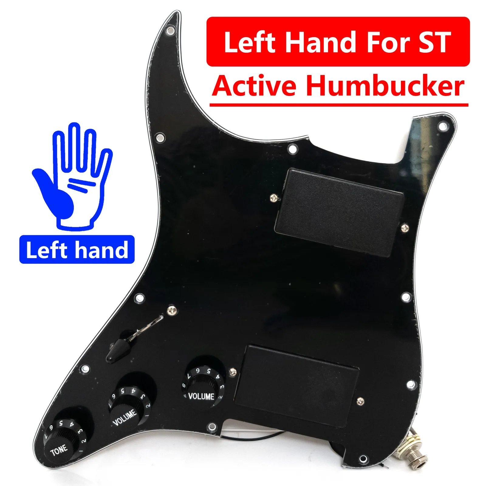 

Left Hand Guitar Prewired Loaded Pickguard with Active Humbucker Pickups Set for ST Electric Guitars Replacement Parts