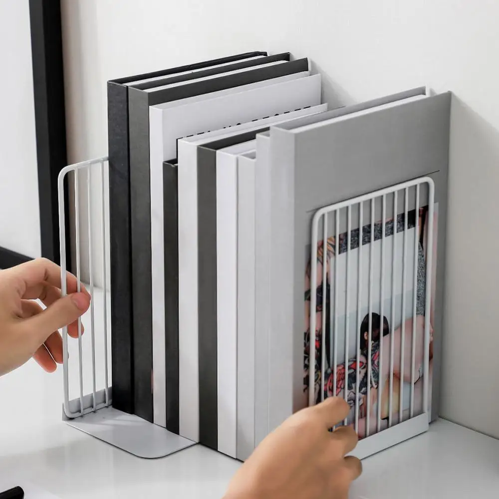 الحديد سطح المكتب الجدول الدفتين كتاب ملف تخزين حامل مكتب المدرسة حامل الرف