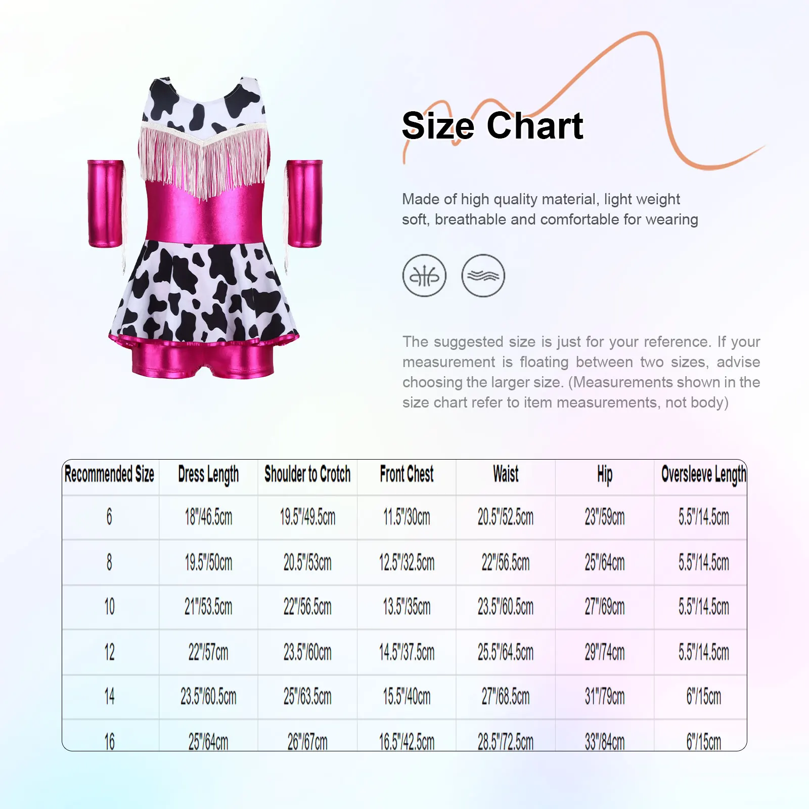 فتاة الجاز اللاتينية ملابس رقص الباليه لامع البقرة طباعة يوتار فستان وأكمام طويلة راعية البقر الزي هالوين كرنفال Dancewear #5
