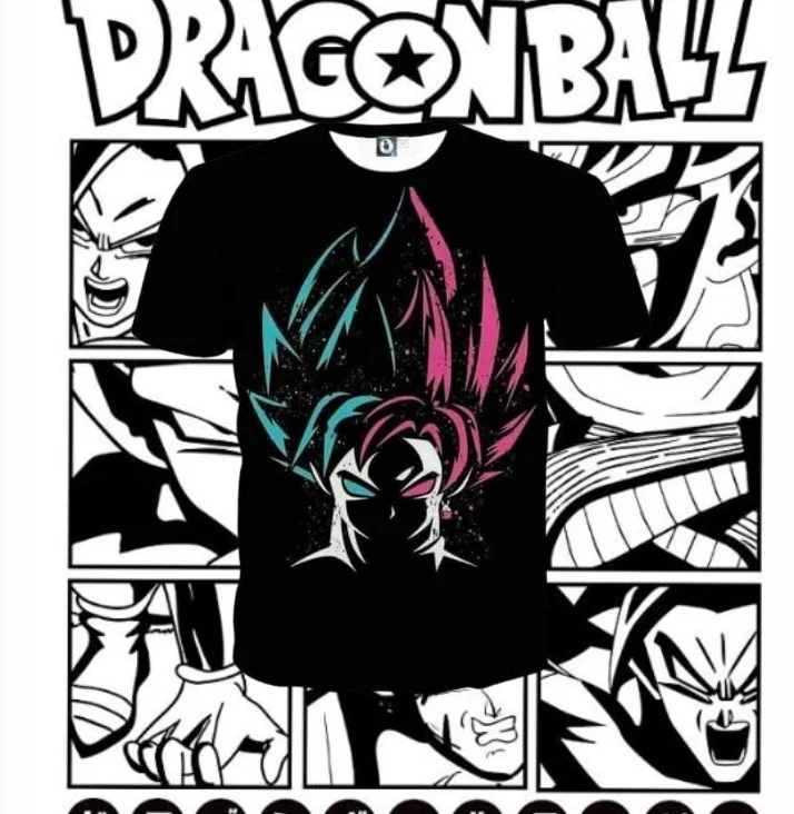 2026 Hot Official Dragon Ball 3D Printed T-shirt Family S-6XL 90cm-160cm Stylish Goku Vegeta Casual Daily Wear
