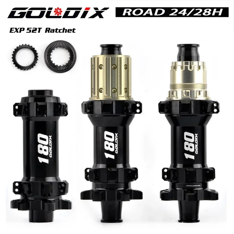 

GOLDIX R180 road gravel bicycle hub 6 bolt 24/28 hole EXP52T ratchet suitable for SHIMANO / SRAM 11/12 speed bicycle accessories