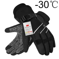 Guantes de esquí impermeables para invierno, guantes térmicos para Snowboard al aire libre con pantalla táctil Thinsulate de 3M, guantes para ciclismo y motocicleta para hombres y mujeres