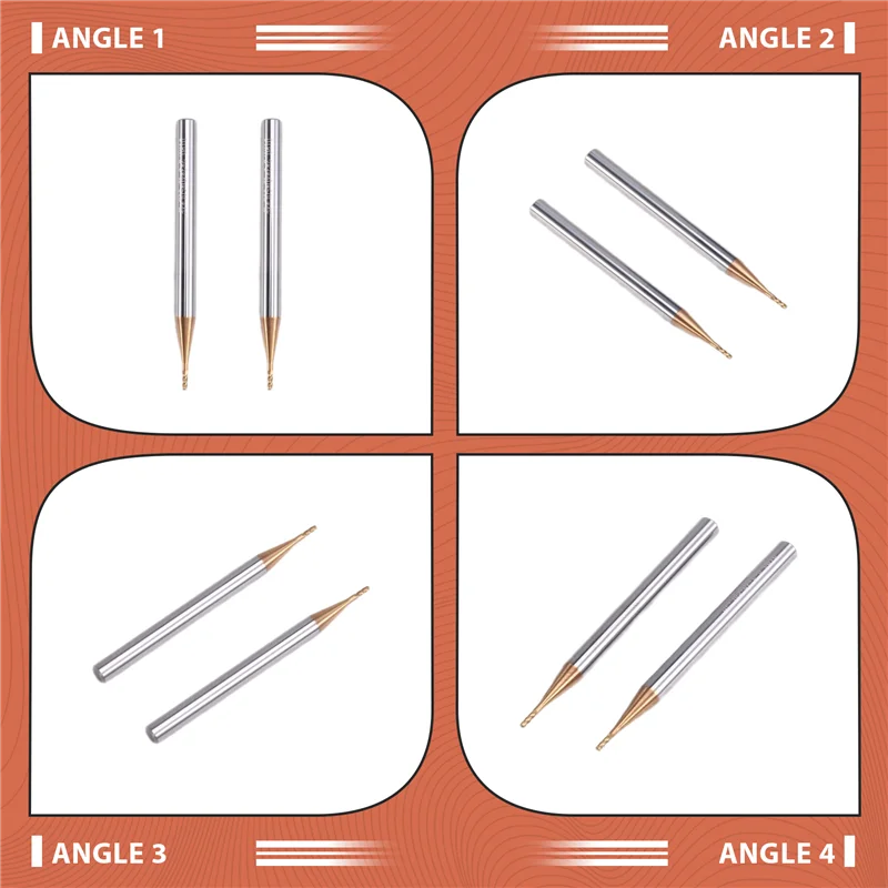 

2PCS 1R0.2*3*D4*50 Cooling Bit CNC High Hard Coating Tungsten Carbide Bit High Efficiency Wear-Resistant Cooling Drill-B51B