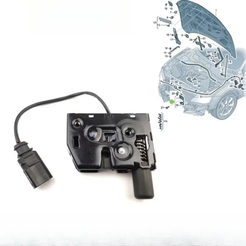 Cerradura de tapa de capó delantero OEM con microinterruptor para Audi A3 S3 RS3 8V 2013-2020 8V0823509 8V0823509A 8V0 823 509