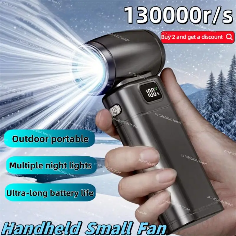 

Violent Turbo Fan 130000 RPM 100 Speeds Led Digital Display Handheld High Speed Turbo Portable Outdoor Desktop Small Fan 6000mAh