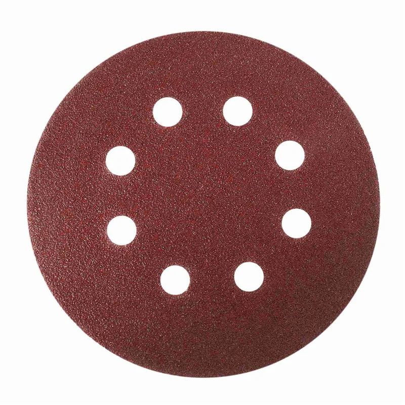 ABRW-150Pcs 5 นิ้ว 125 มม.กระดาษทรายแปดหลุมแผ่นทรายกรวด 40/60/80/120/240 Hook และ LOOP Sanding Disc ภาษาโปลิชคํา