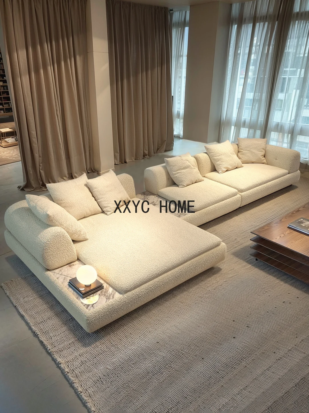 

Fabric modern simple light luxury creative super moon sofa