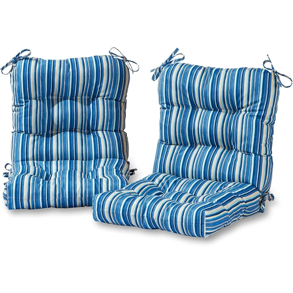 

Подушка для уличного сиденья/на спинку, 2 шт. (упаковка из 1 шт.), стальная синяя полоска