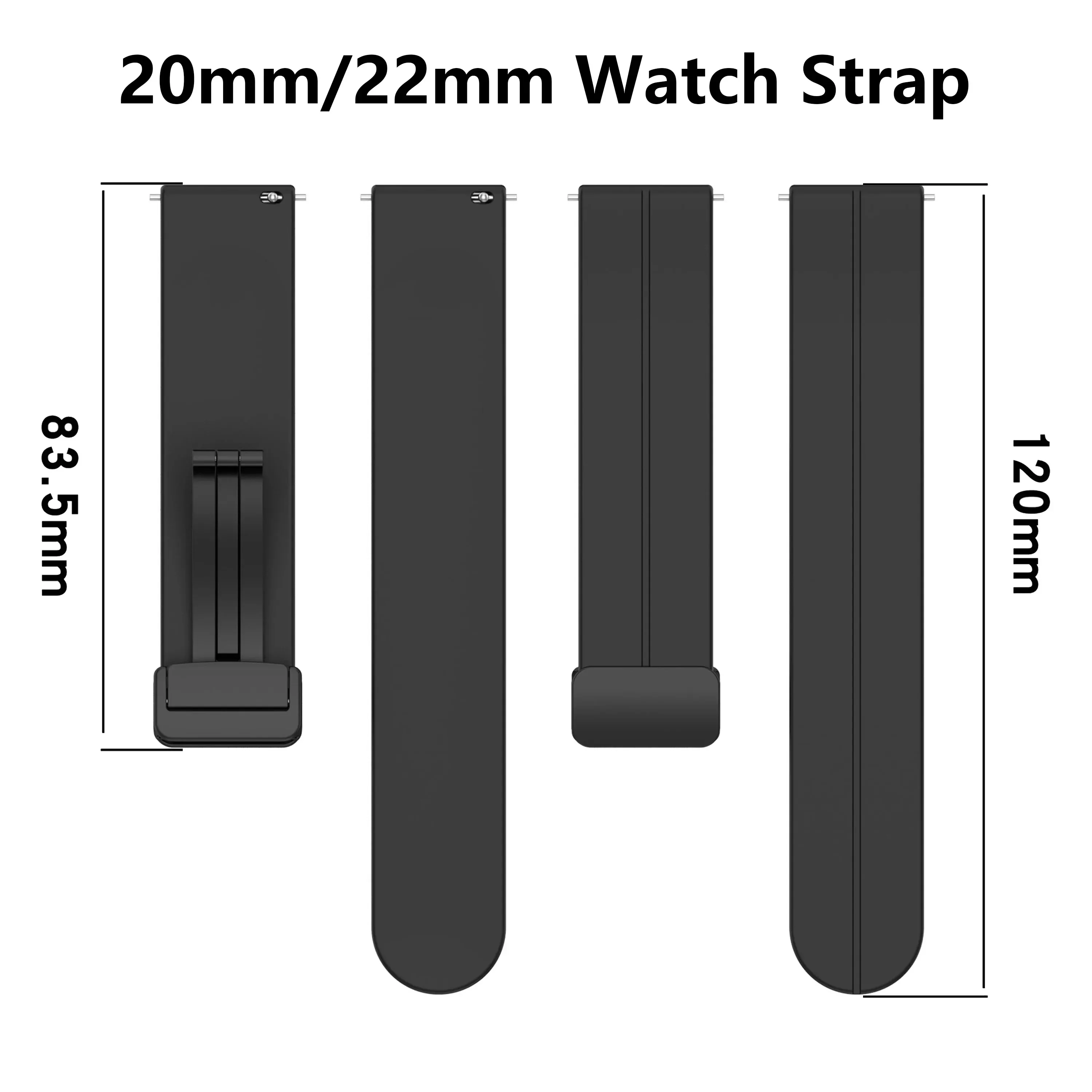 22mm 20mm Silicone Strap for Samsung Galaxy Watch 7 6 5 4 Huawei Watch GT5/4 46mm Magnetic Replacement Wristband for Amazfit GTR