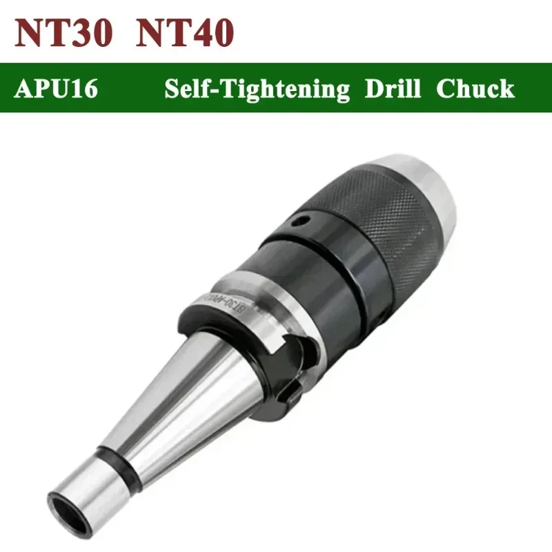 

NT40 APU13 APU16 Tool Holder NT APU CNC Integrated Self-tightening Lathe Drill Chuck Collet M12 M16 APU16 NT40 Drill Chuck
