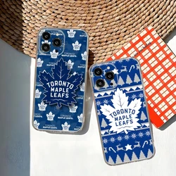 Maple Leafs Ice Hockey Phone Case for iphone 16 15 14 13 12 Pro Mini 11 Max Xr X Xs 8 Plus Transparent silicone Cover