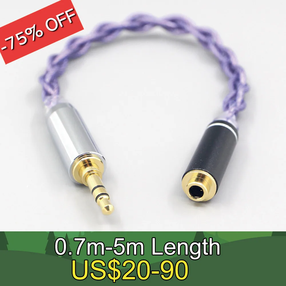 

Type2 1.8mm 140 cores litz 7N OCC Headphone Cable For 3.5mm xlr 6.5 2.5mm male 4.4mm Male to 3.5mm female Ifi Zen DAC LN007903