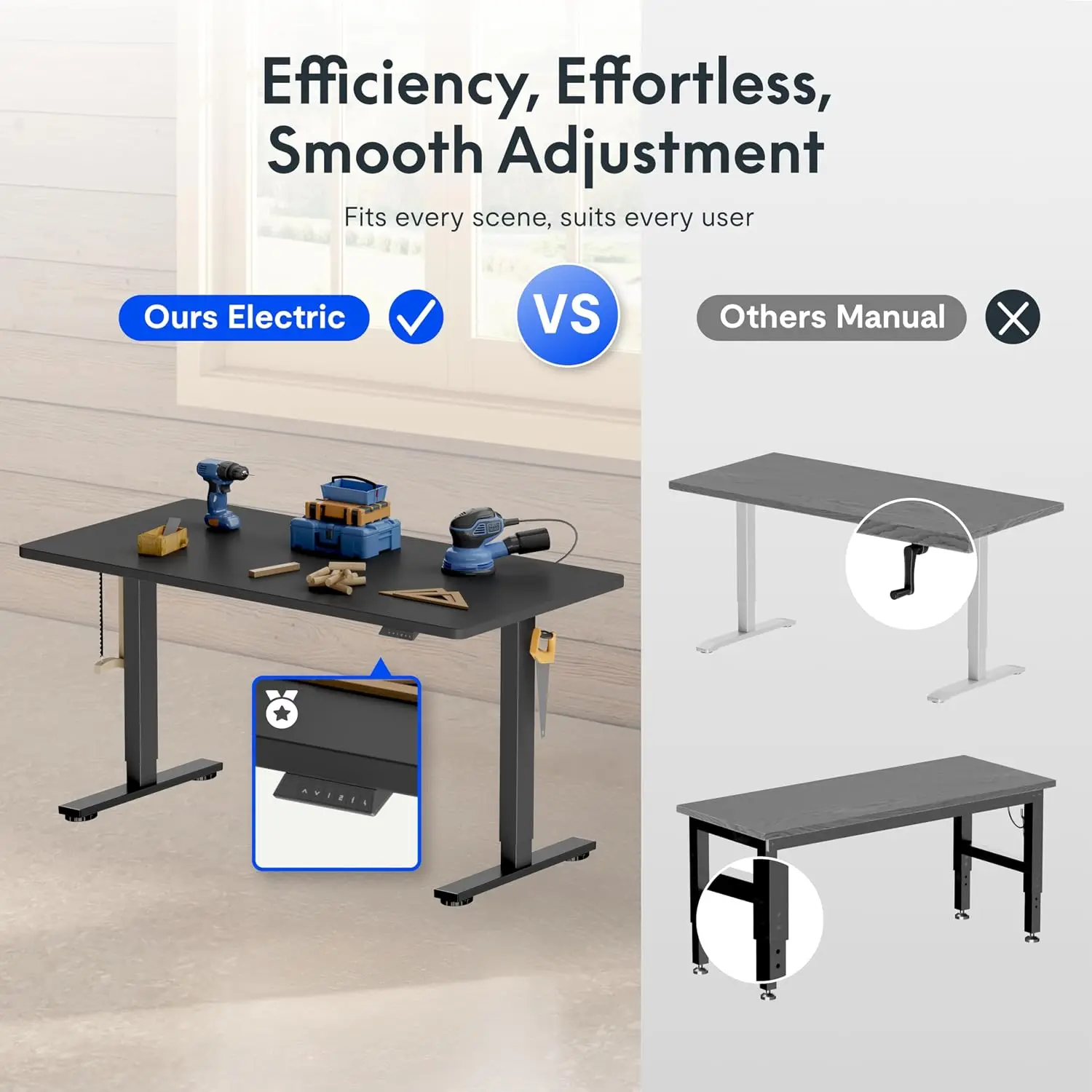 Electric Adjustable Workbench 55x28