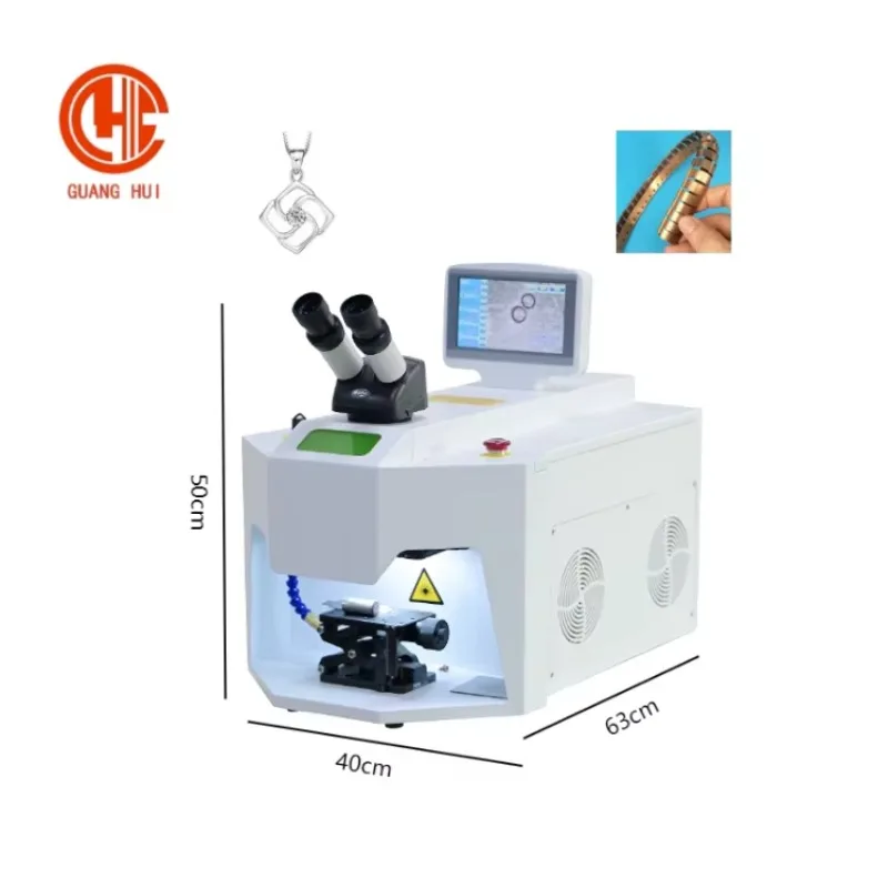 【New】Guanghui New Mini 110-220V 150W White Jewelry   Welding  hine All-in-One Easy Operate Metal Yag   1 Year