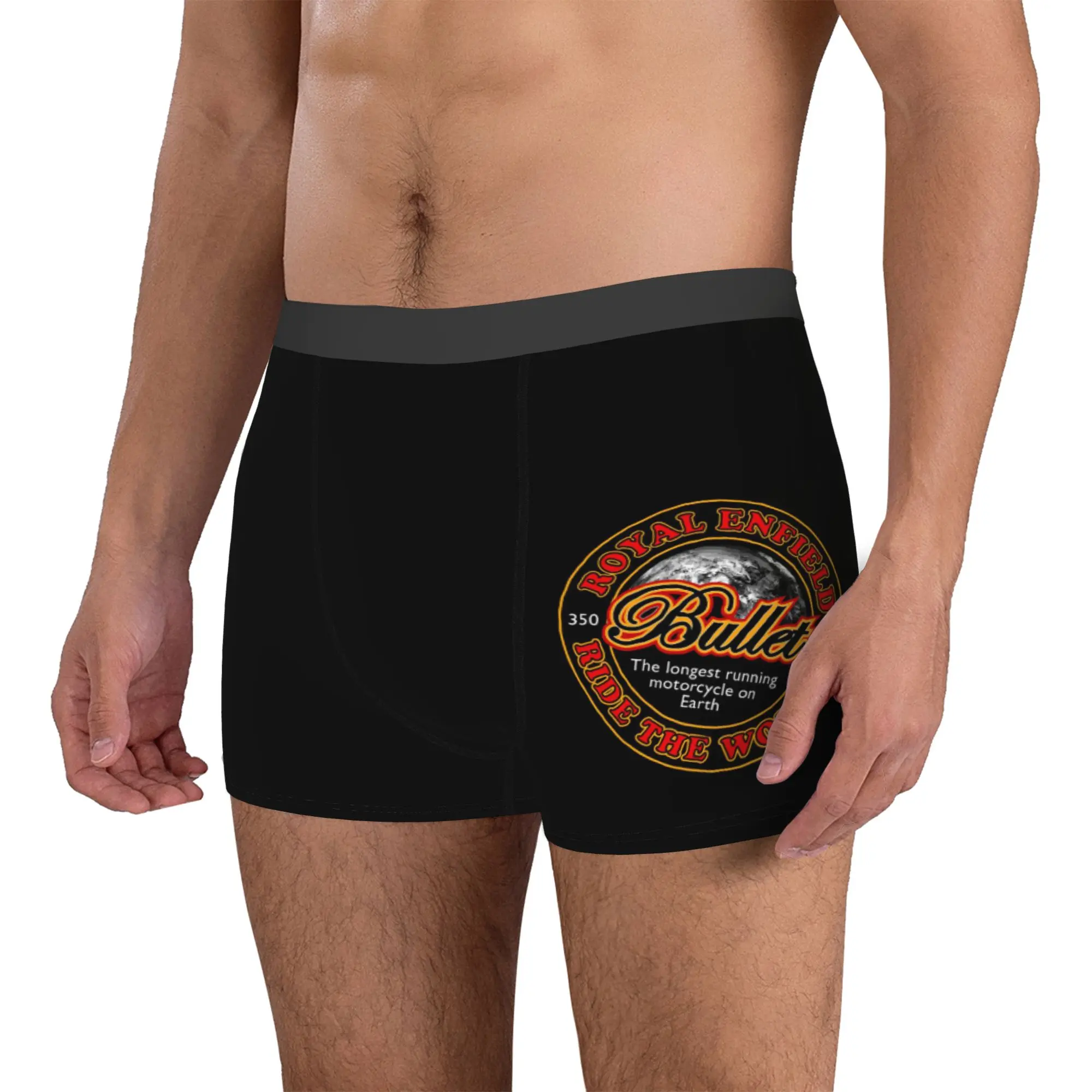 Custom Royal-Enfields Bullet Motorcycle  Boxer Shorts For Men 3D Print Motor Bicycles Race  Underwear Panties Briefs Soft